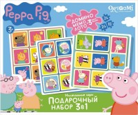 Игра Настольная Peppa Pig Подарочный набор 3в1 Лото, Мемо, Домино + пазл