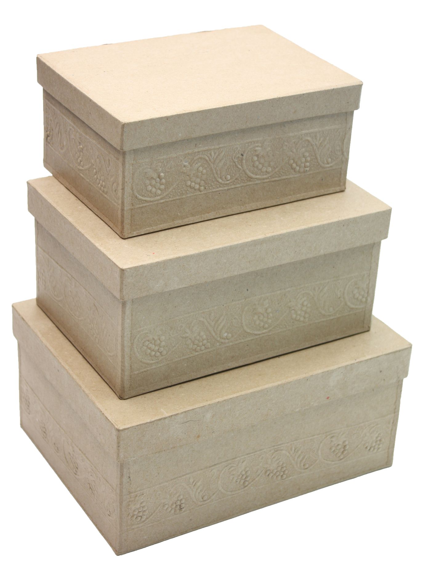 Творч Заготовка папье-маше Набор: 3 коробочки