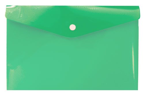 Папка-конверт А6 евро однотон зеленая 180мк