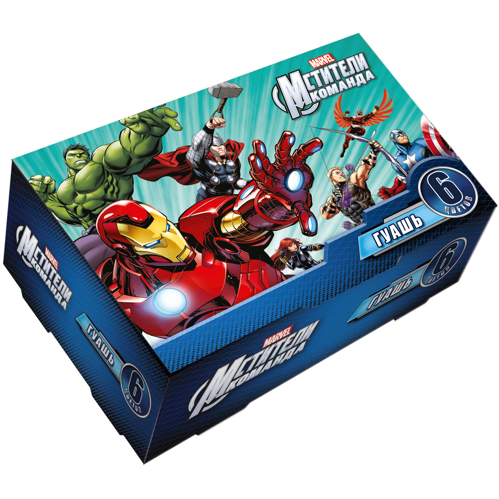 Гуашь 6цв Marvel Мстители 17мл