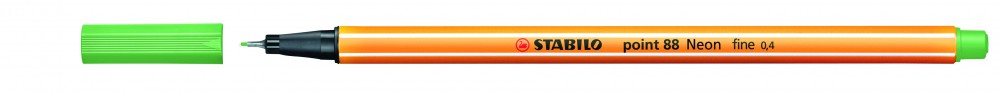 Ручка капиллярная STABILO Point 0.4 зеленая неон