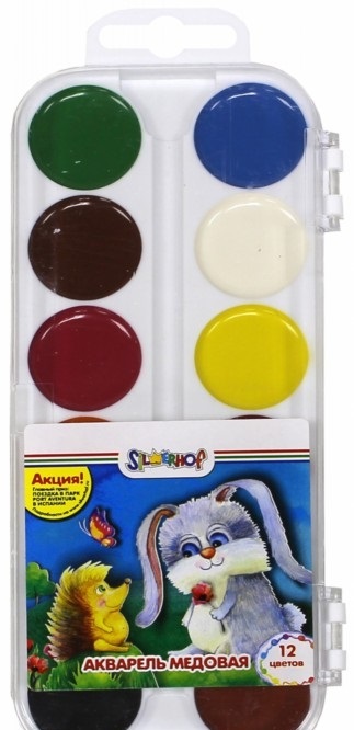 Краски 12цв пл/уп