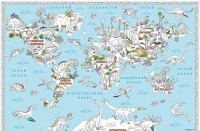 Раскраска Карта: В мире динозавров 101х69 офсетная бумага