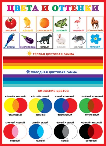 Цвета картинки для детей дошкольного возраста