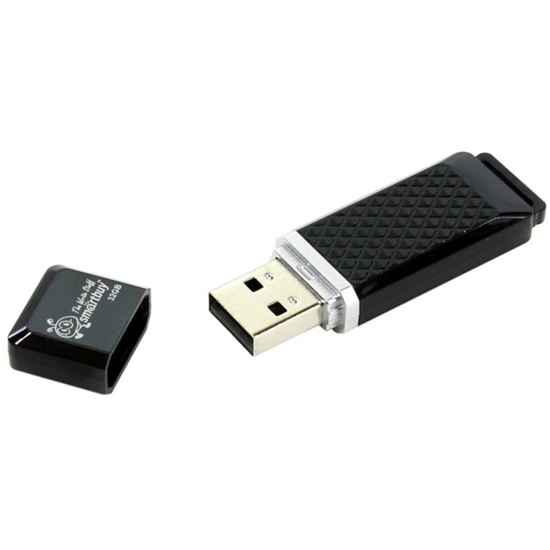 Флэш-карта USB 32GB 2.0 Smart Buy Quartz черная
