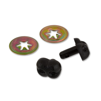 Творч Носы с шайбами пластик. 15мм черн. (Цена за 1шт)