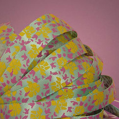 Творч Лента тканев самоклеящаяся 4х15мм желтые цветы