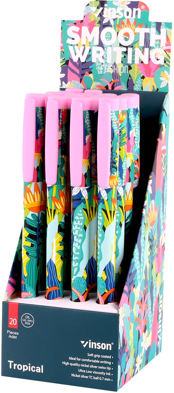 Ручка шариковая синяя VINSON A25 Tropical 0,7мм матов корпус