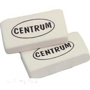 Ластик Centrum 30*16*8 белый надпись Centrum