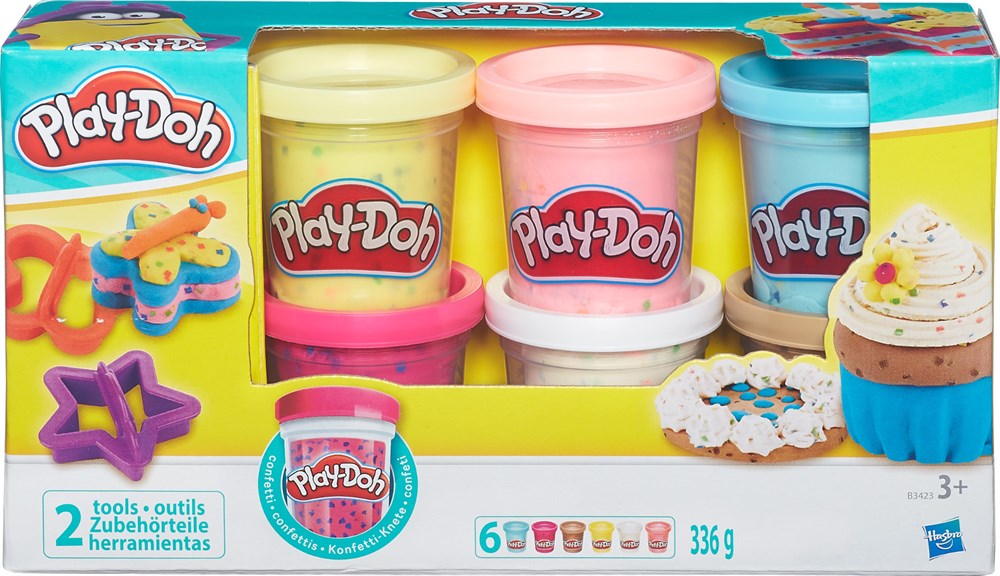 Творч Play-Doh Набор из 6 баночек с конфетти МАХ СКИДКА 15% РОЗНИЦА