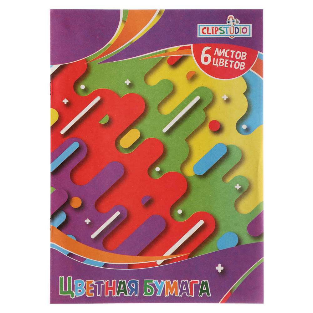 Цв. бумага А4 6л 6цв