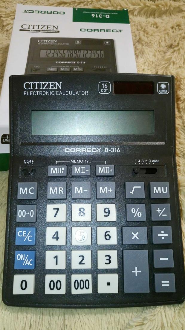 Калькулятор 16 разр. CITIZEN Correct черный