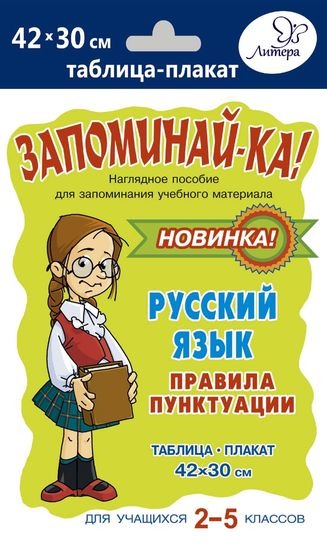 Таблица-плакат Русский язык. 2-5 кл.: Правила пунктуации