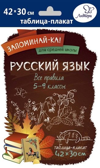 Таблица-плакат Русский язык. 5-9 кл.: Все правила