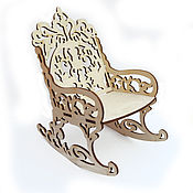 Творч Заготовка из фанеры Мебель для кукол Кресло-качалка