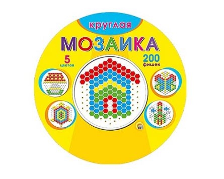 Игра Мозаика круглая 200 фиш. d=13мм