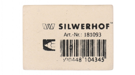 Ластик Silwerhof Ivory белый прямоуг каучук