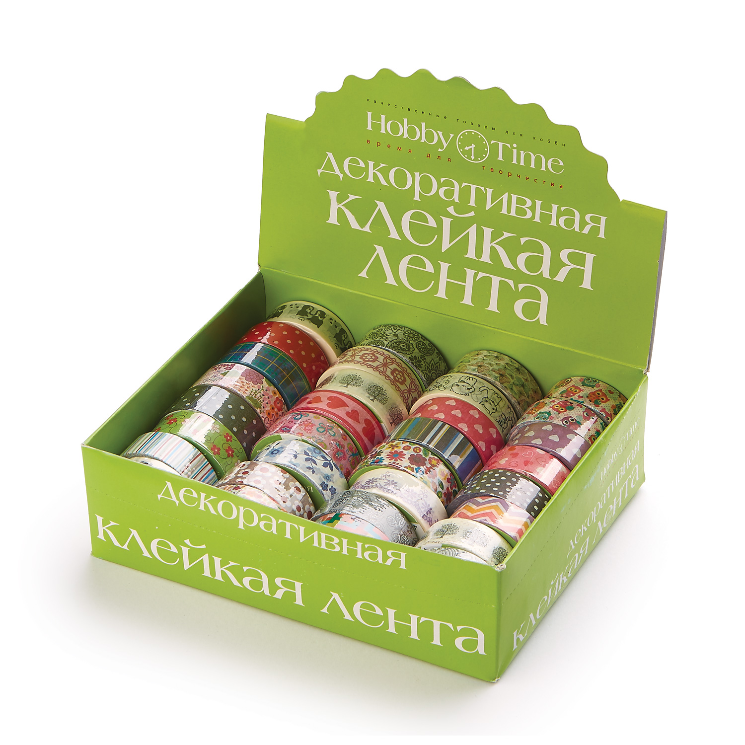 Творч Скотч для декора 15мм*10м Узор ассорти