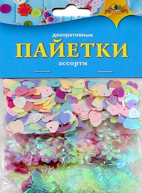 Пайетки фигурные Ассорти 1