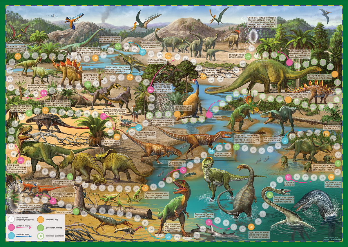 Игра Настольная Ходилка Путешествие в мир динозавров