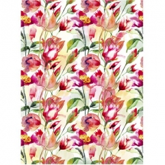 Творч Бумага для декупажа А3 25гр/м2 рисовая Тюльпаны