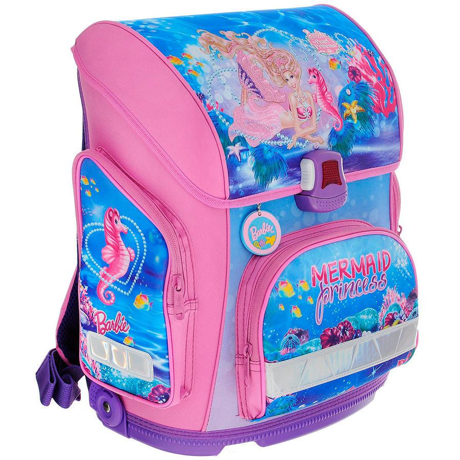 Ранец Hatber Barbie розовый Барби подводное царство
