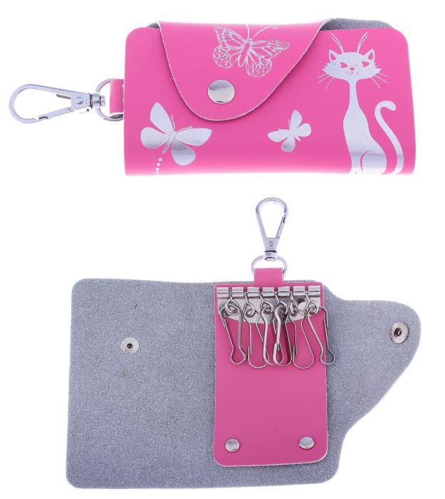 Ключница Киска кожзам 10,5*6см