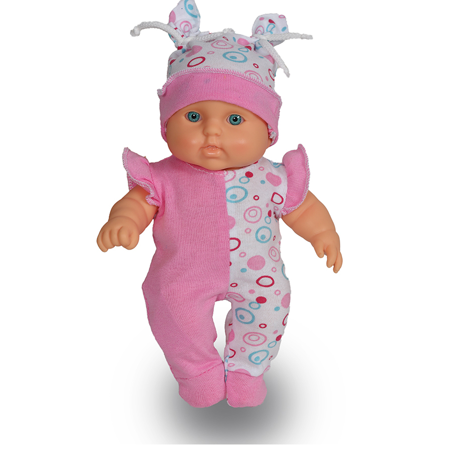 Кукла Карапуз-11 (девочка) 20см в комбинезончике и шапочке пластм