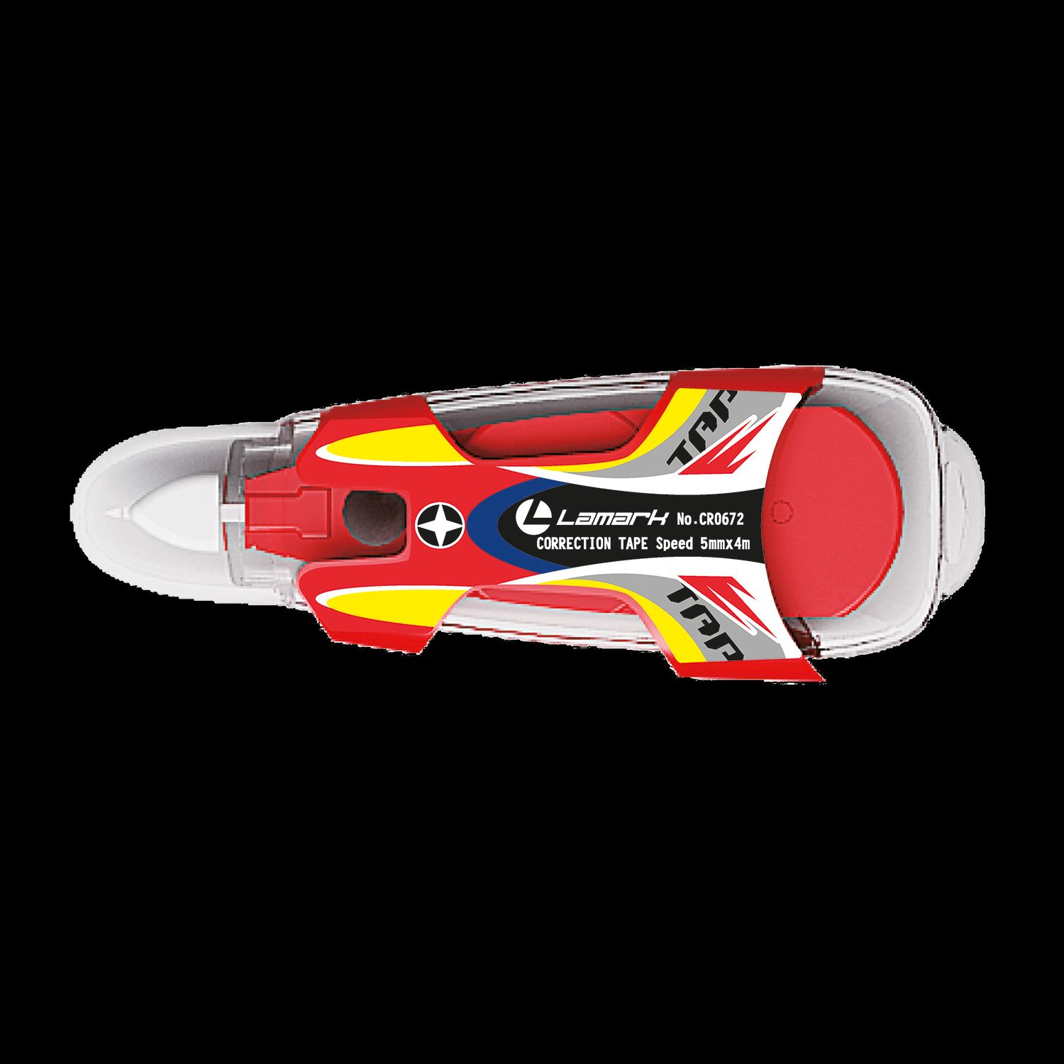 Штрих-лента Lamark 5мм*4м Speed красный корпус