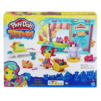 Творч Play-Doh Город "Магазинчик домашних питомцев" + пластилин 4шт. 168гр.