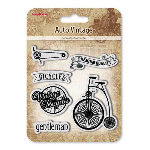 Творч Штамп силикон 10,5*10,5 Автовинтаж Велосипед