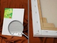 Холст на подрамнике 25х25см 100% хлопок кр.зерно