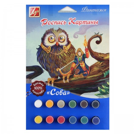 Роспись картины Сова