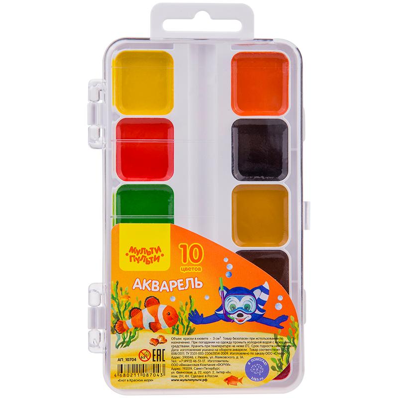 Краски 10цв Енот в Красном море б/к п/к