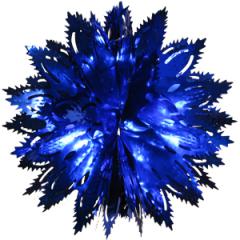НГ Гирлянда-растяжка фольга Подвеска 44см ажурная синяя