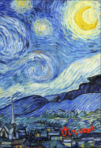 Обложка для паспорта Ван Гог. Звездная ночь