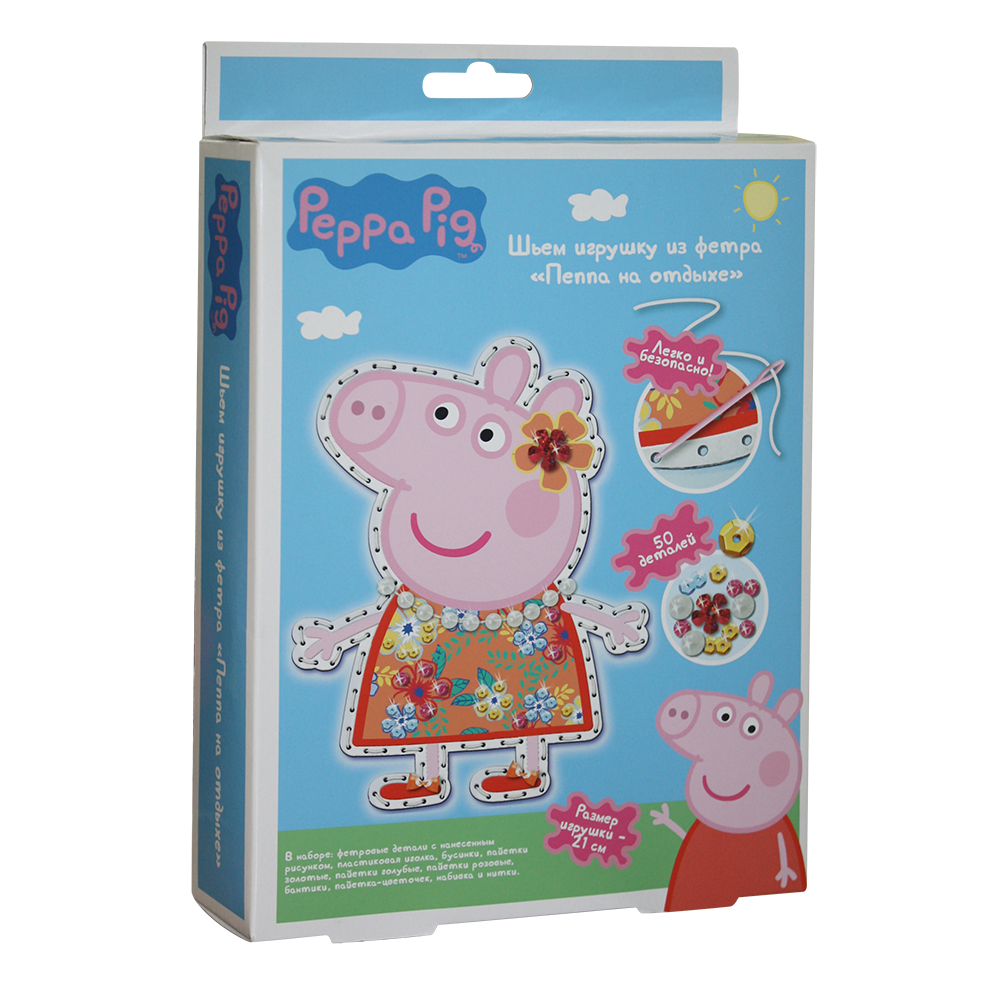 Творч Фетр Шьем игрушку Peppa Pig. Пеппа на отдыхе