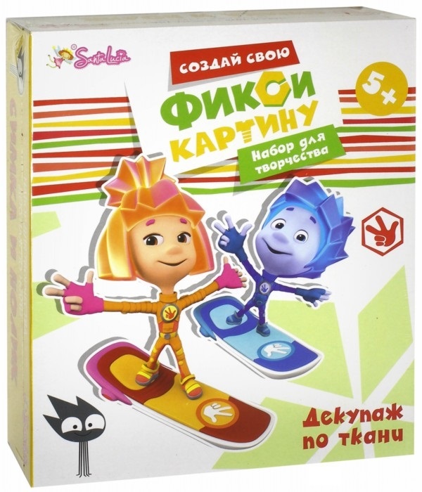 Творч Декупаж по ткани Фикси-картина Симка и Нолик