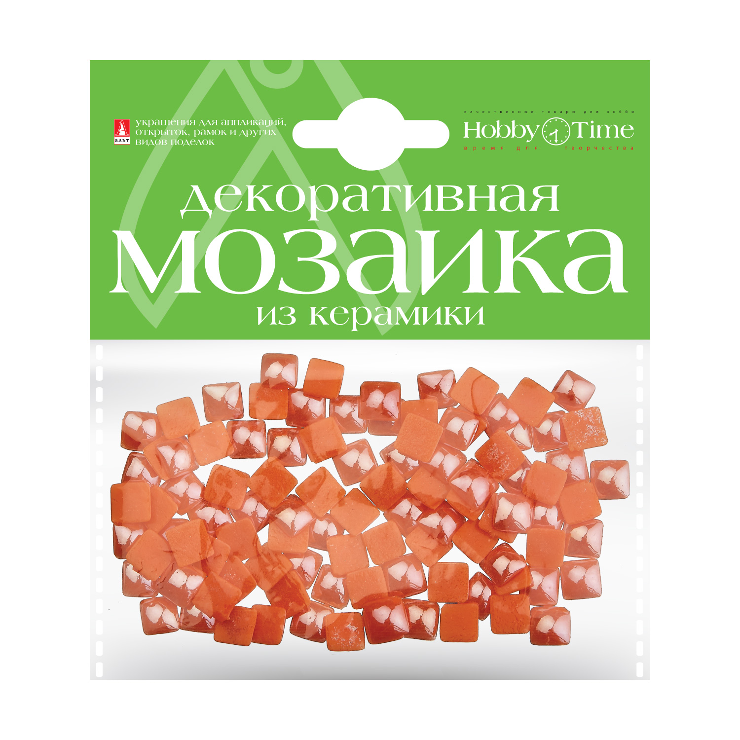 Мозаика 8*8мм Керамика Оранжевый 100шт