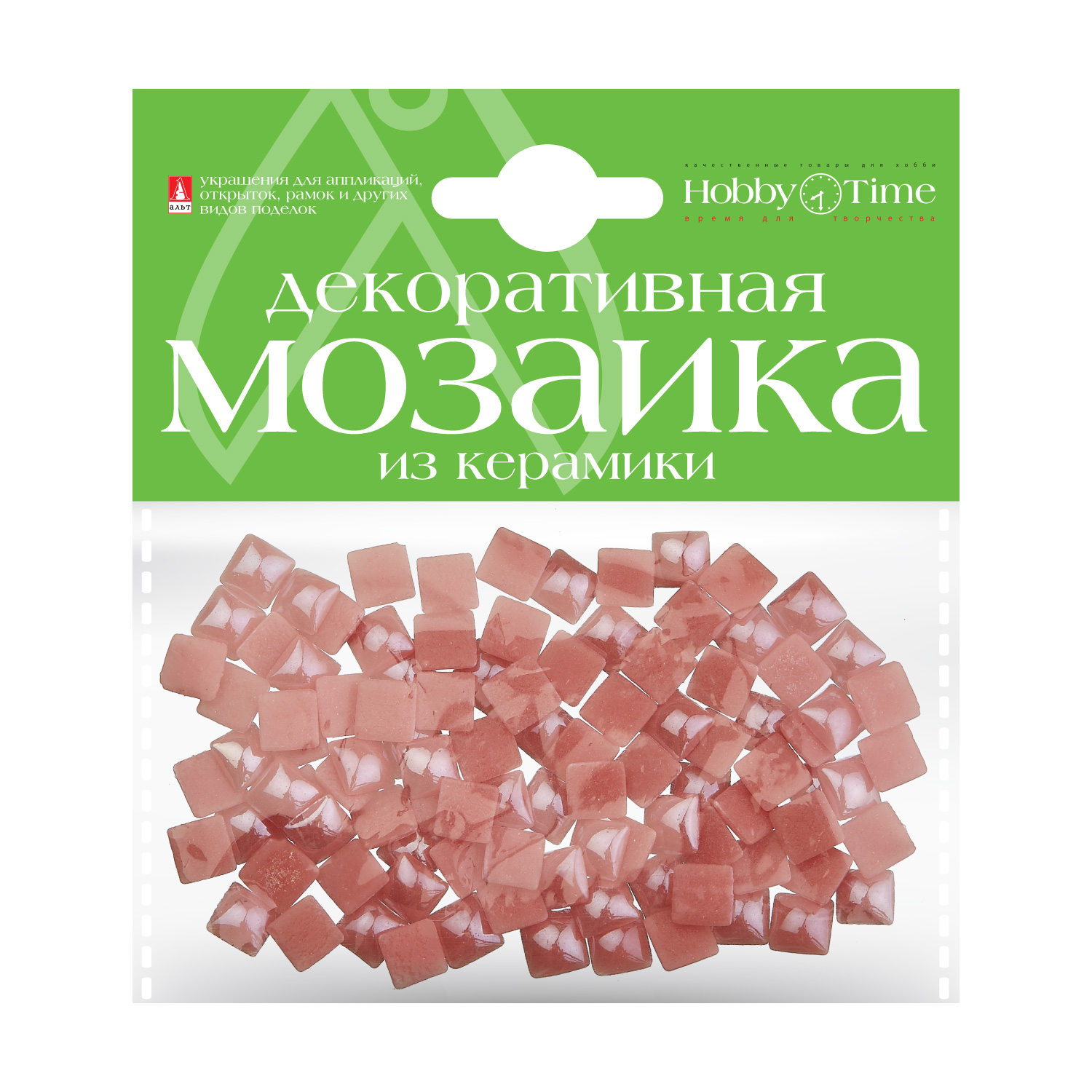 Мозаика 8*8мм Керамика Розовый 100шт