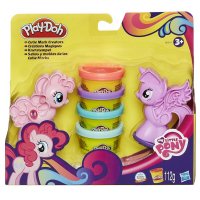 Творч Play-Doh Пони-малышки 4 банки 112 гр. Знаки отличия