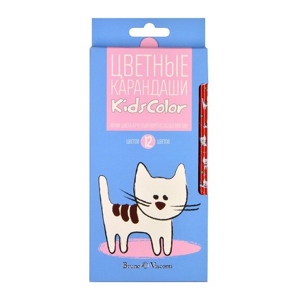 Карандаши цветные 12 цв BV Kidscolor