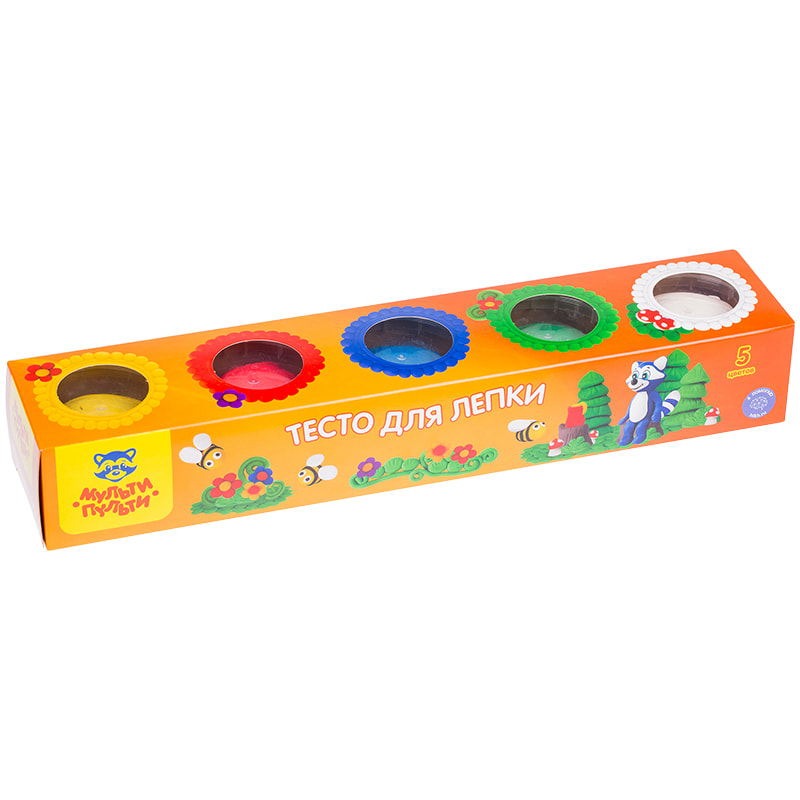 Творч Тесто д/лепки 5цв Енот на пасеке 90гр