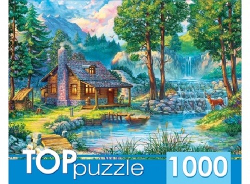 Пазл 1000 Toppuzzle Домик у лесного пруда