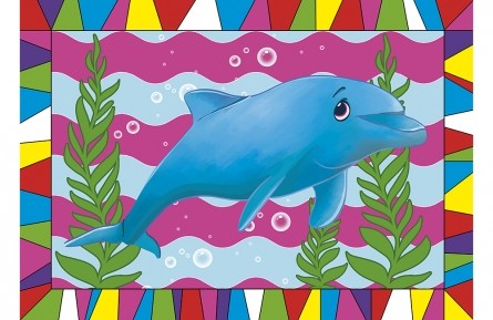 Творч Гравюра А4 Дельфин (цветная)