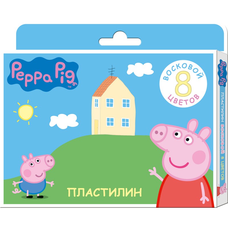 Пластилин 8 цв Свинка Пеппа восковой
