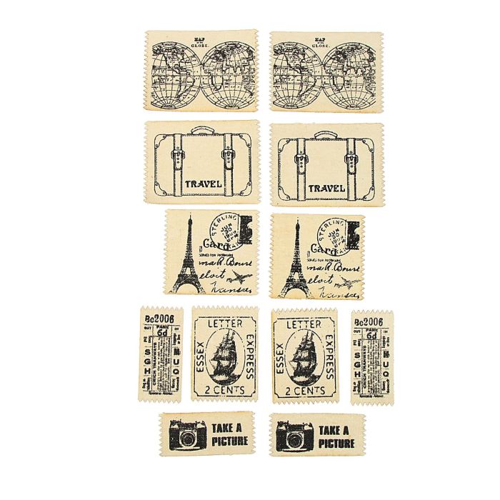 Творч Лейблы тканев "Путешествия" 12шт