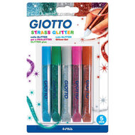 Краски-клей 5цв Giotto Конфетти глиттер 10.5мл