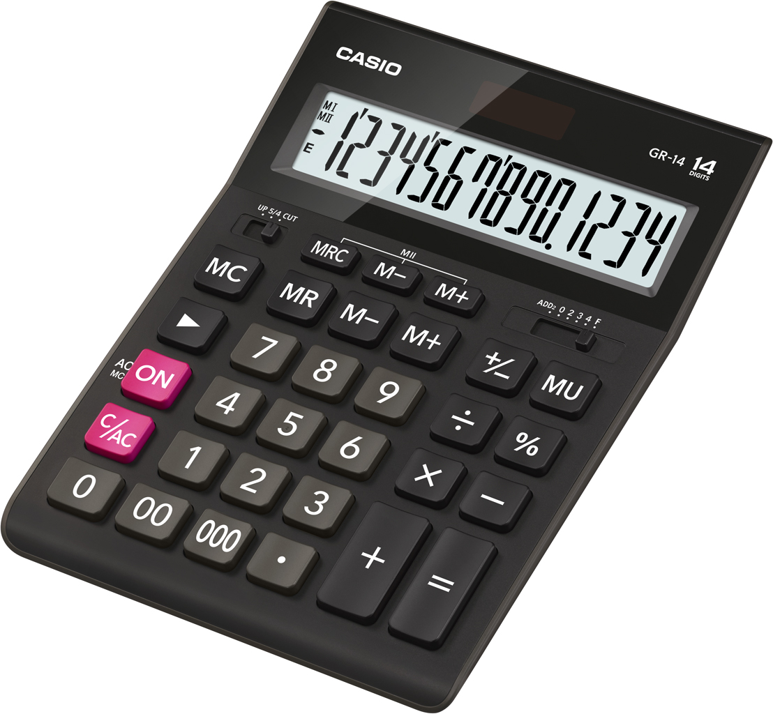 Калькулятор 14 разр. Casio настольный черный