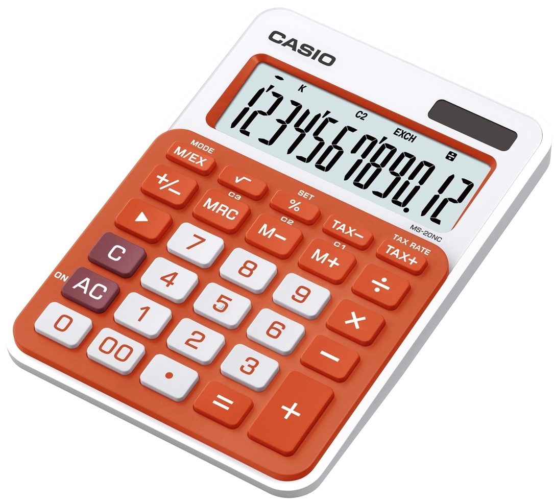 Калькулятор 12 разр. Casio настольный оранжевый